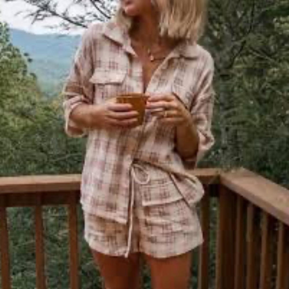 VICI Collection Plaid Matching Set